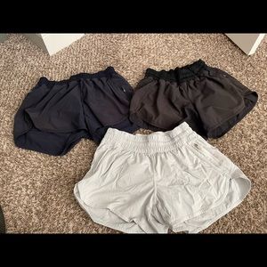 Set of 3 lululemon tracker shorts